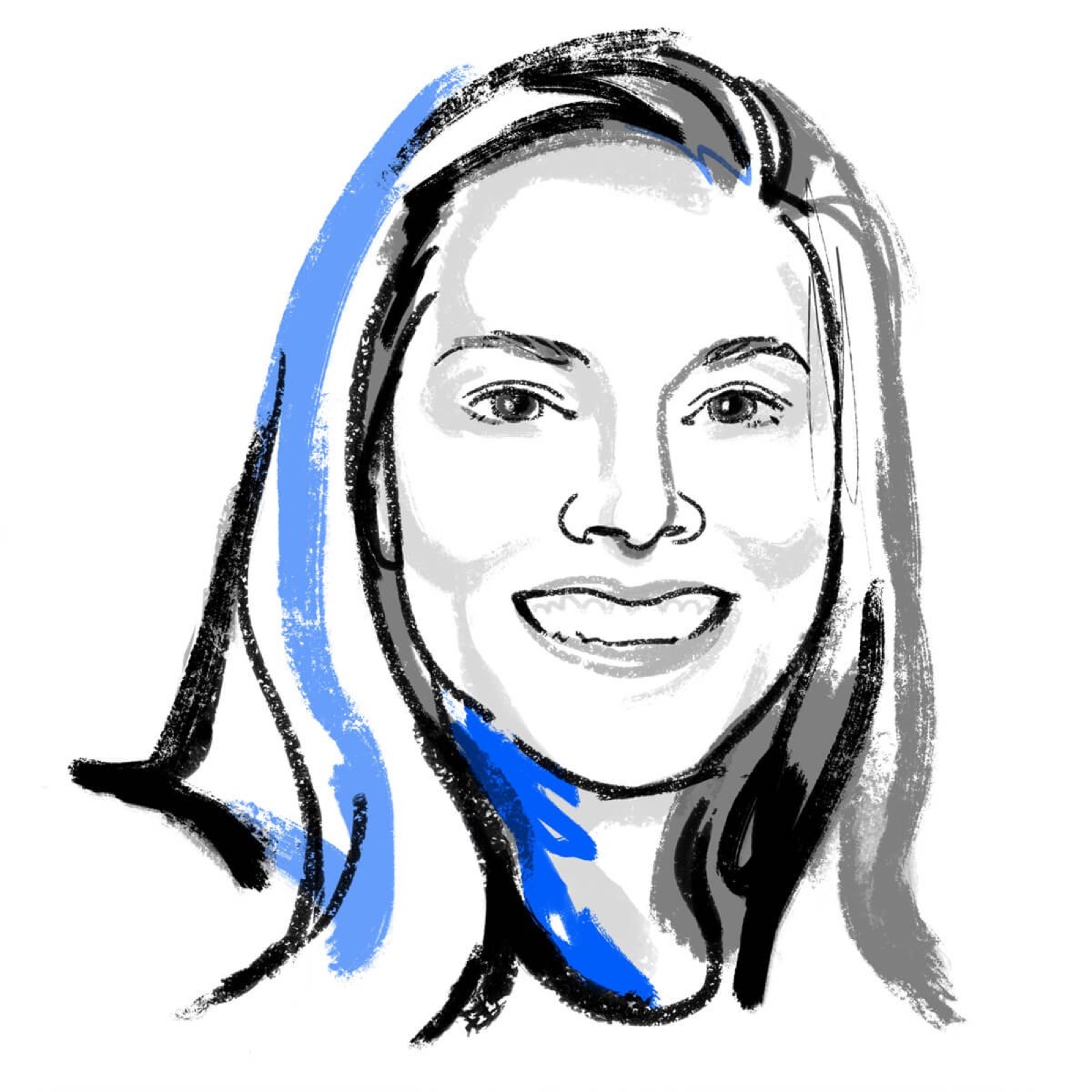 Illustrated portrait of Adrienne